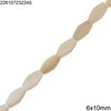 Glass 6gone Faceted Beads 6x10mm