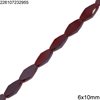 Glass 6gone Faceted Beads 6x10mm