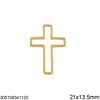 Stainless Steel Cross Outline 15.5-25.5mm