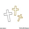 Stainless Steel Cross Outline 15.5-25.5mm