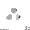 Stainless Steel Bead Heart 6-12mm