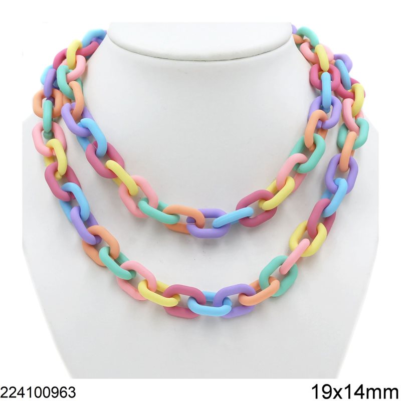 Acrylic Oval Link Chain Open19x14mm