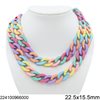 Acrylic Gourmette Chain Open 22.5x15.5mm