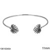 Silver 925 Bracelet Wire 2mm with Leaves 11mm