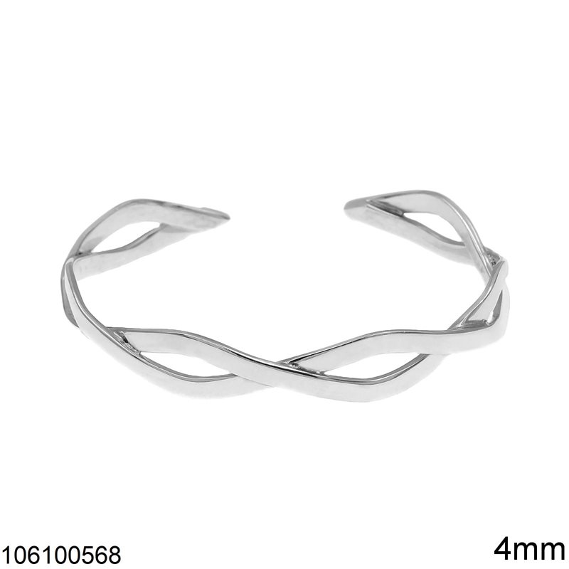 Silver 925 Bracelet Wire Flat 4mm