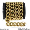 Stainless Steel Gourmette Chain Textured 14.5x11.7x3mm