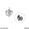 
Silver 925 Locket Heart Pendant Shine Finish 16mm