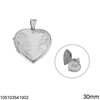 Silver 925 Locket Heart Pendant 30mm