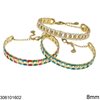 Stainless Steel Bracelet Gourmette Chain with Enamel 8mm & Chain