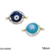 Freshwater Pearl Spacer Evil Eye 18mm