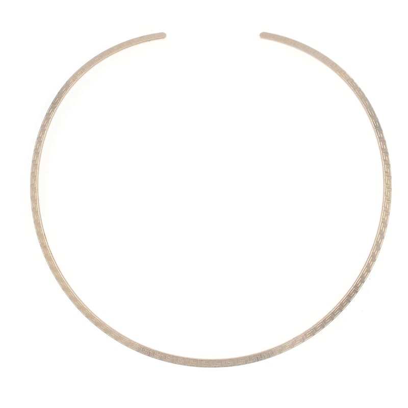 Stainless Steel Colar Necklace with Meander Open 4mm