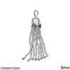 Silver 925 Tassel with Twisted Chain 35mm
