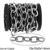 Stainless Steel Oval Link Chain Flat Wire 15x10x2x1.4mm
