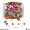 Stainless Steel Chain with Shell Beads 8mm