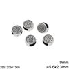 Casting Flat Round Bead Spiral 9mm with Hole 5.6x2.3mm