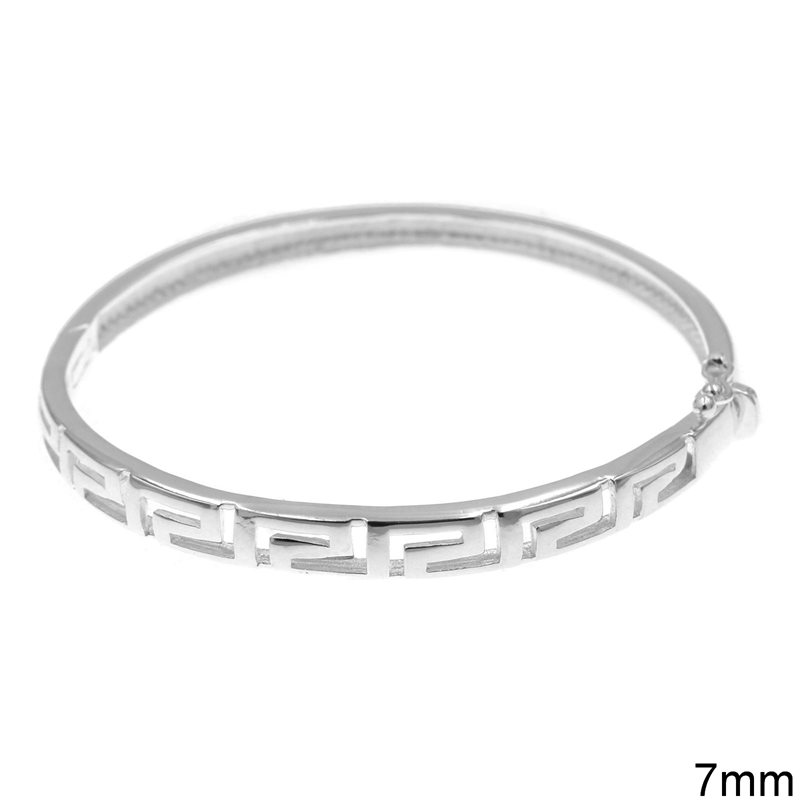 Silver 925 Bracelet with Meander 7mm