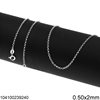 Silver 925 Chain with Round Hoop 0.50x2mm