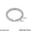 Stainless Steel Split Ring Flat Wire 32x3x2.5mm
