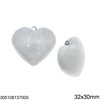 Stainless Steel Pendant Heart 32x30mm