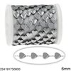 Stainless Steel Link Chain with Hematite Bead 6mm