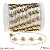 Stainless Steel Link Chain with Hematite Bead 6mm