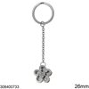 Stainless Steel Keychain with Flower 26mm
