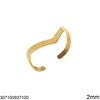 Stainless Steel Ring "V" 2mm