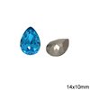 Pearshape Rhinestone 14x10mm