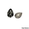 Pearshape Rhinestone 14x10mm