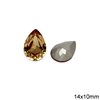 Pearshape Rhinestone 14x10mm