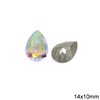 Pearshape Rhinestone 14x10mm