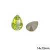 Pearshape Rhinestone 14x10mm