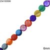 Shell Dyed Disk Beads 6mm, Mutlicolor