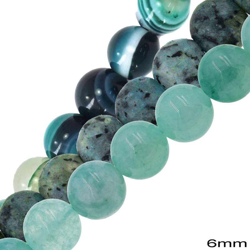 Χάνδρες Jade 6mm