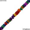 Shell Rodelle Beads 2-3x4mm, Multicolor