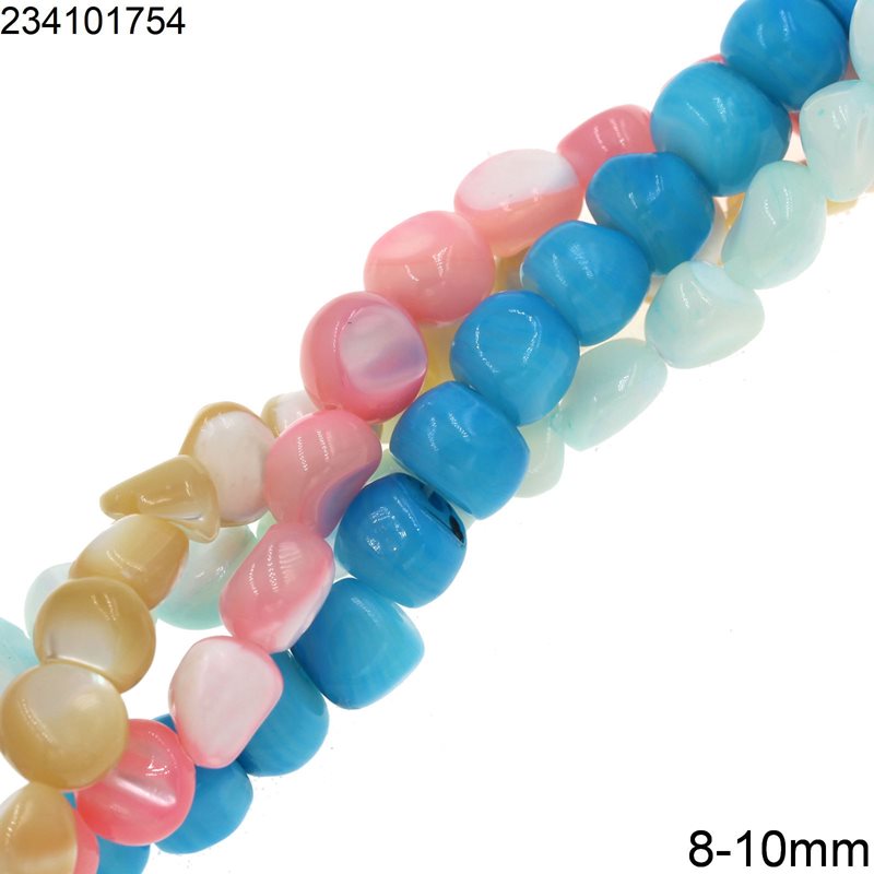 Shell Beads Irregular Shaped Dyed 8-10mm
