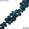 Coral Bamboo Triangle Beads 8-10mm