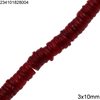 Coral Bamboo Rondelle Beads 3x6mm