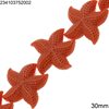 Starfish Pasta Beads 30mm