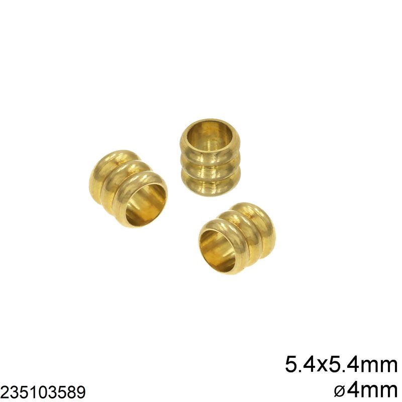Brass Bead with Hole 4-5mm