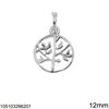 Silver 925 Pendant & Spacer Tree of Life 12mm