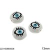 Resin Beads with Evil Eye 13-15mm