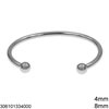 Stainless Steel Bracelet 4mm with Balls 8mm