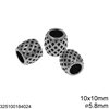 Stainless Steel Bead 10-13mm with Hole 3-8.5mm, Oxidised