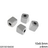 Stainless Steel Bead 10-13mm with Hole 3-8.5mm, Oxidised