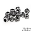 Stainless Steel Bead 10-13mm with Hole 3-8.5mm, Oxidised