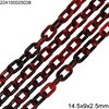 Acrylic Oval Link Chain Open 14.5x9x2.5mm