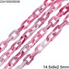 Acrylic Oval Link Chain Open 14.5x9x2.5mm