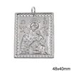 Casting Pendant Holy Mary 48x40mm