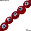 Glass Round Evil Eye Bead 20mm